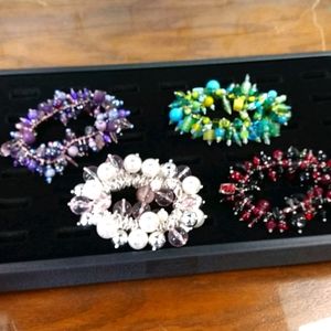 Set Of Four Beaded Bracelets